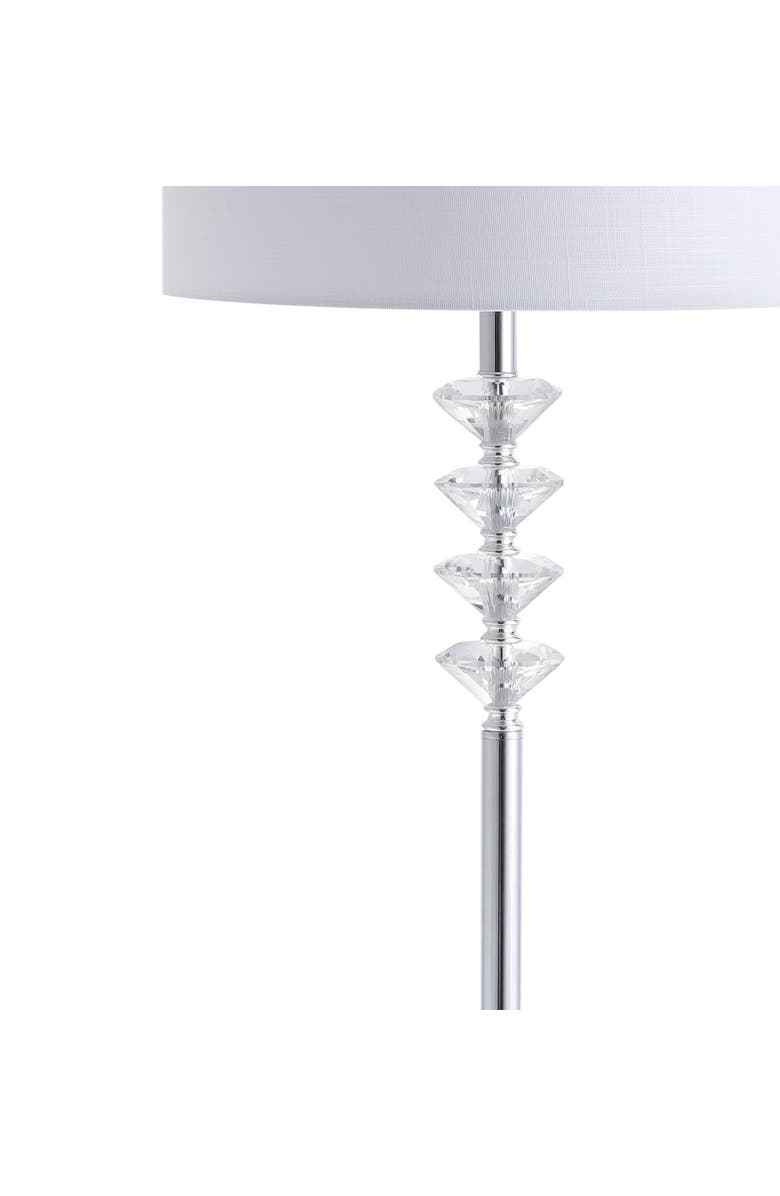 JONATHAN Y Mia Crystal/Metal LED Floor Lamp, Alternate, color, Clear/ Chrome