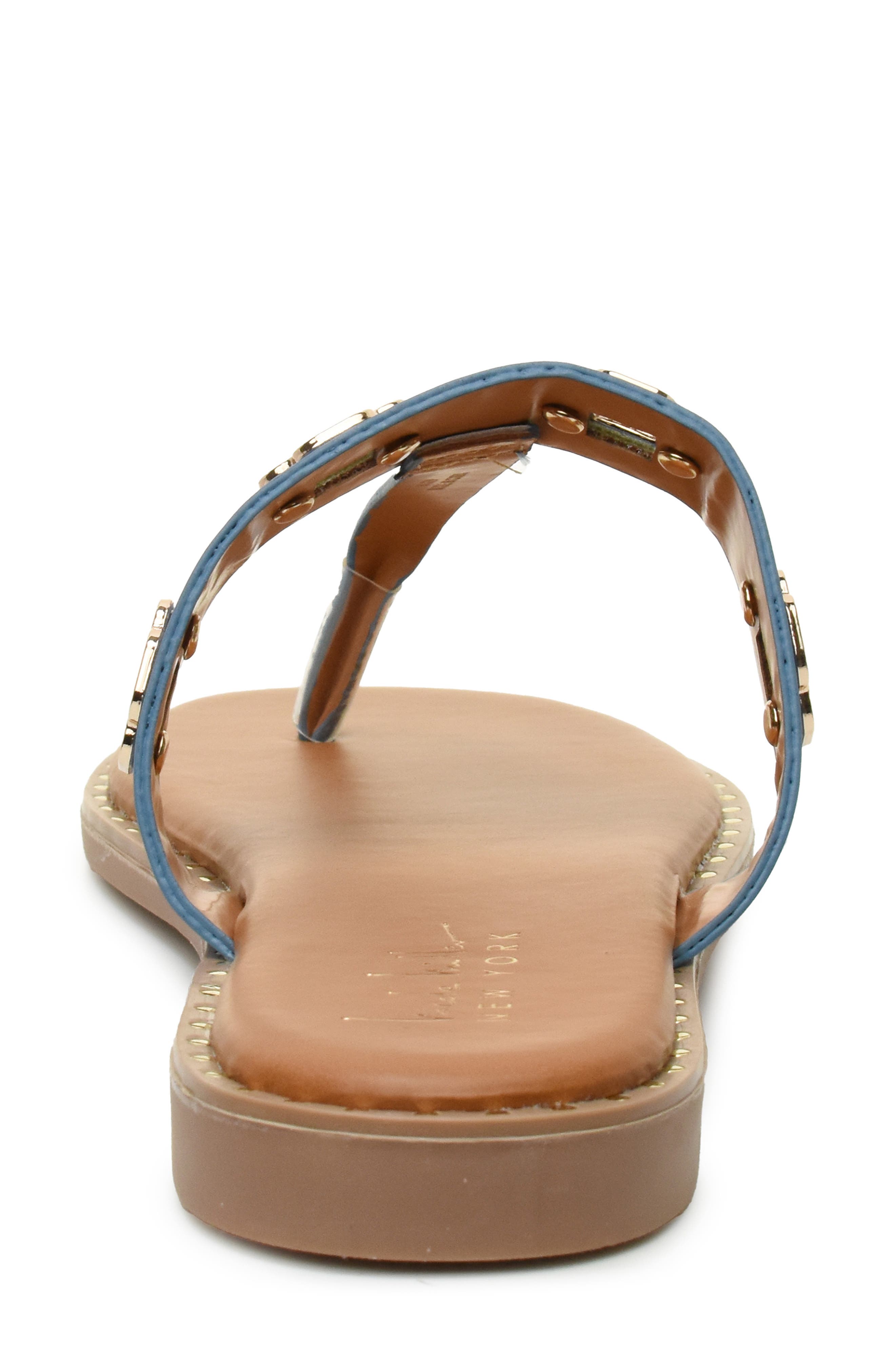 Nicole Miller Bling Thong Sandal, Alternate, color, Blue