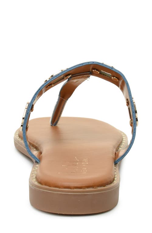 Nicole Miller Bling Thong Sandal In Blue