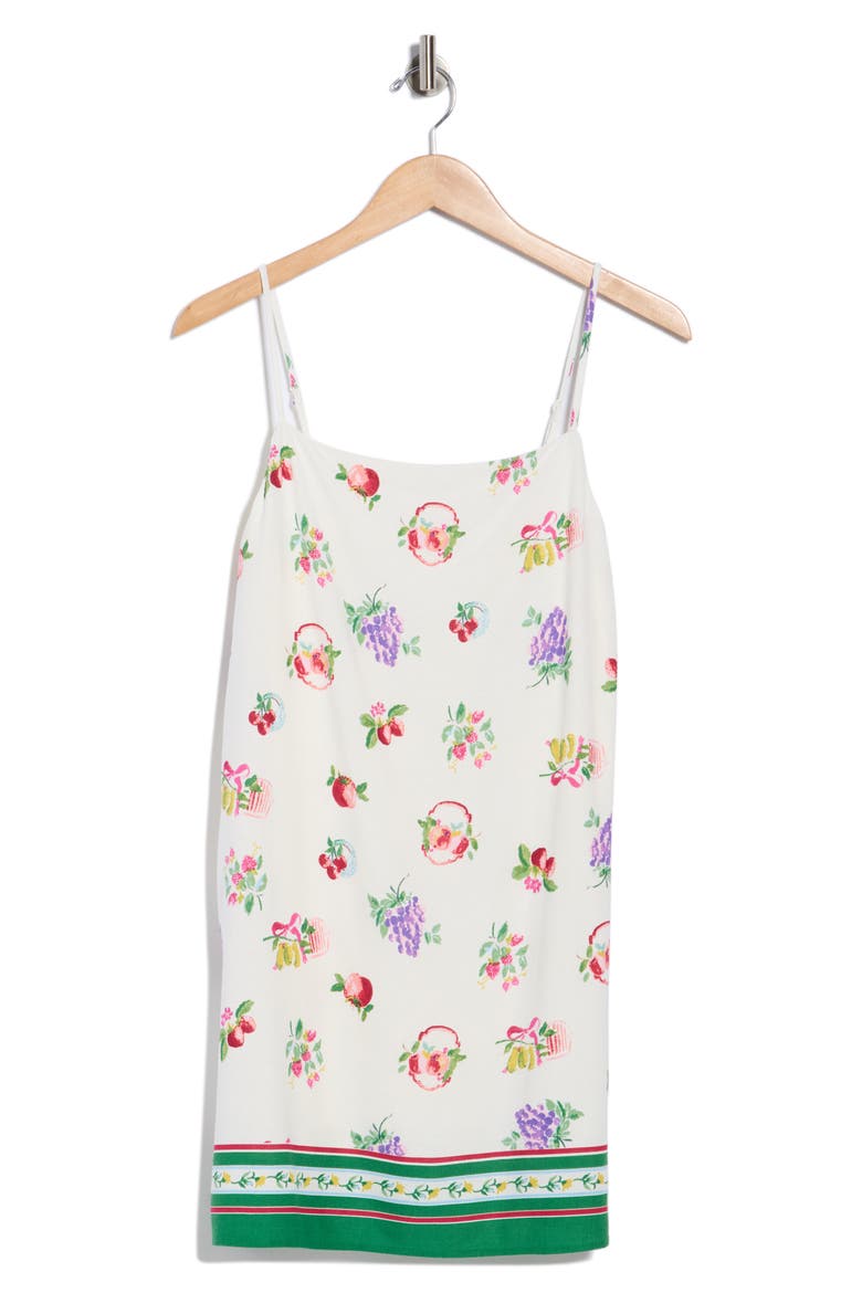 Cami Linen Blend Minidress, Alternate, color, FRUTTA FRESCA IVORY