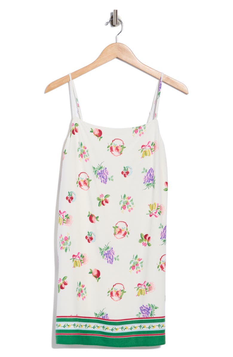 WAYF Cami Linen Blend Minidress, Main, color, Frutta Fresca Ivory