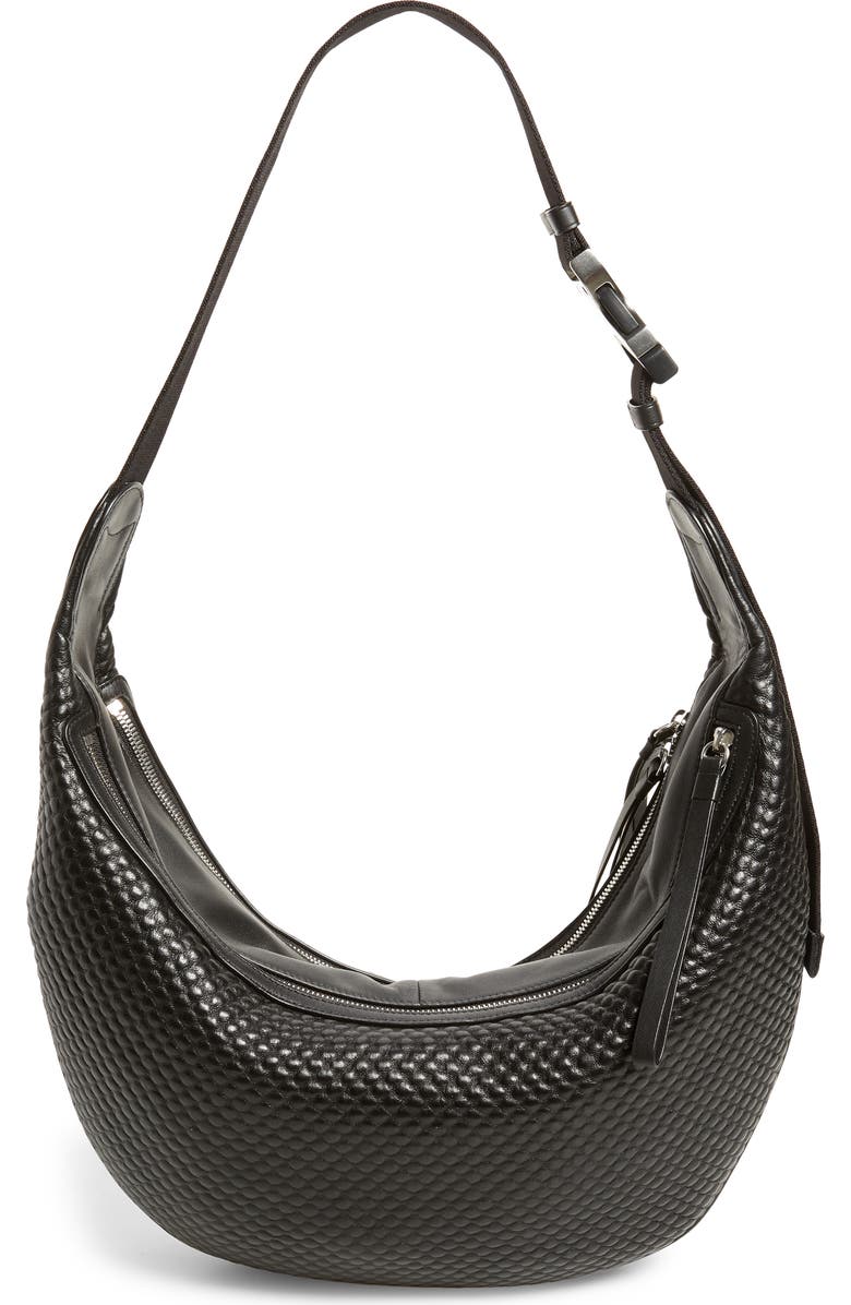 rag & bone Riser Leather Hobo, Alternate, color,