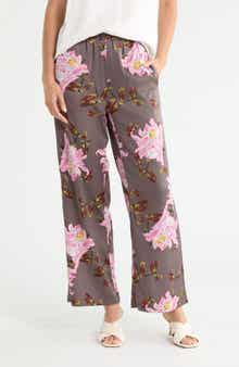 Flat Front Wide Leg Pants