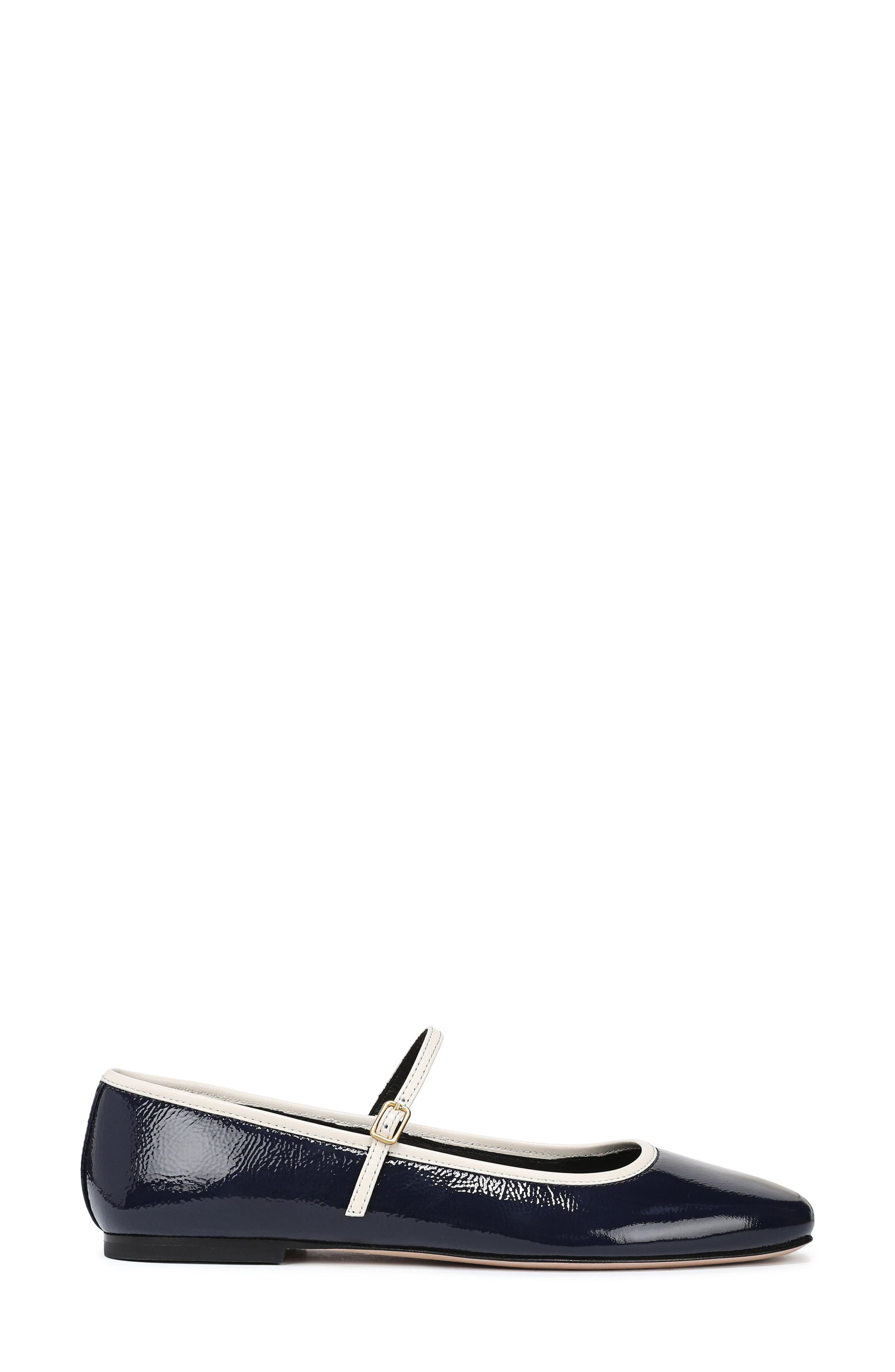 Ellie Mary Jane Flat, Alternate, color, NAVY/ ECRU