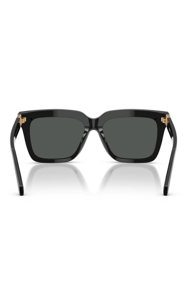 55mm Square Sunglasses, Alternate, color, BLACK / DARK GREY