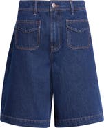 Veronica Beard Carter Patch Pocket Denim Shorts