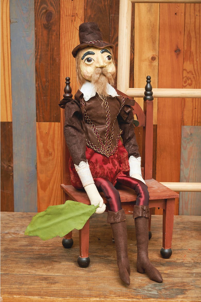 John Rolfe Art Doll Fall Harvest Pocahontas Art Doll Decor Decoration, Alternate, color, Red