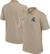 Nike Men's Nike Tan Michigan State Spartans Athletic Prep Striped Performance Polo