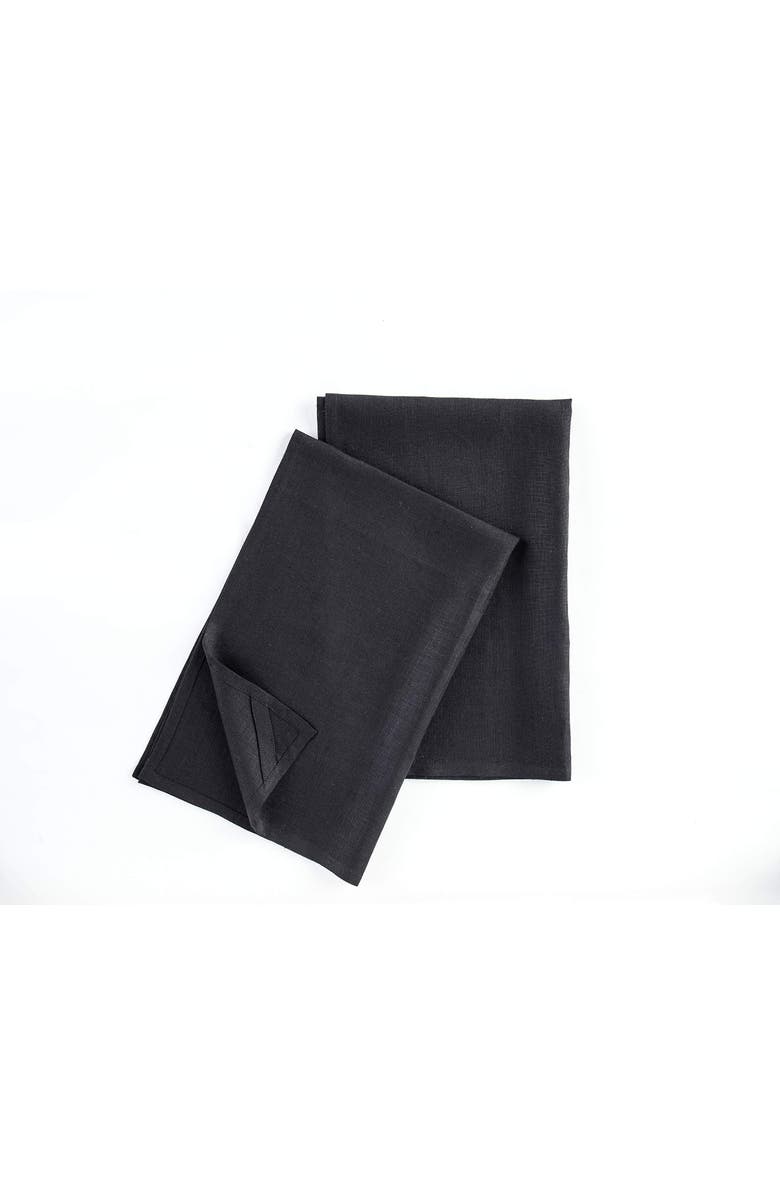 Solino Home Linen Kitchen Towels - Kitchen Linen, Main, color, Black