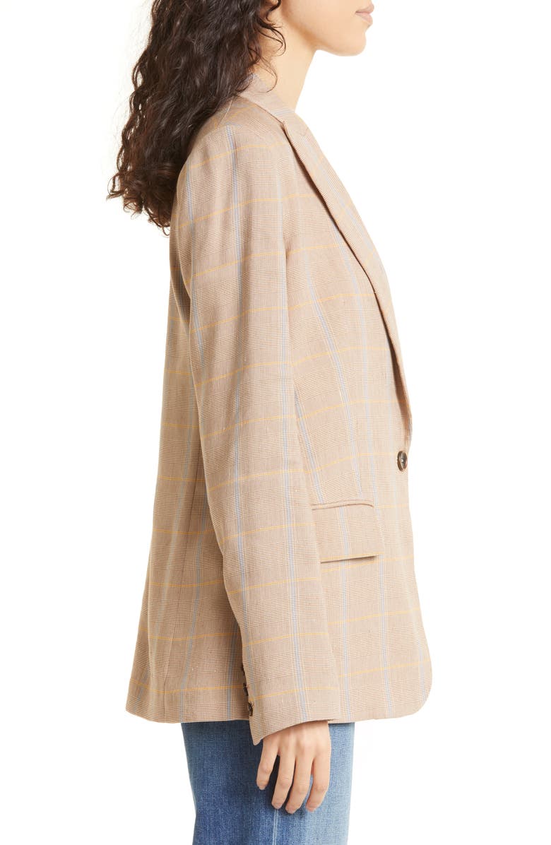 A.L.C. Donovan Linen Blend Blazer, Alternate, color, 