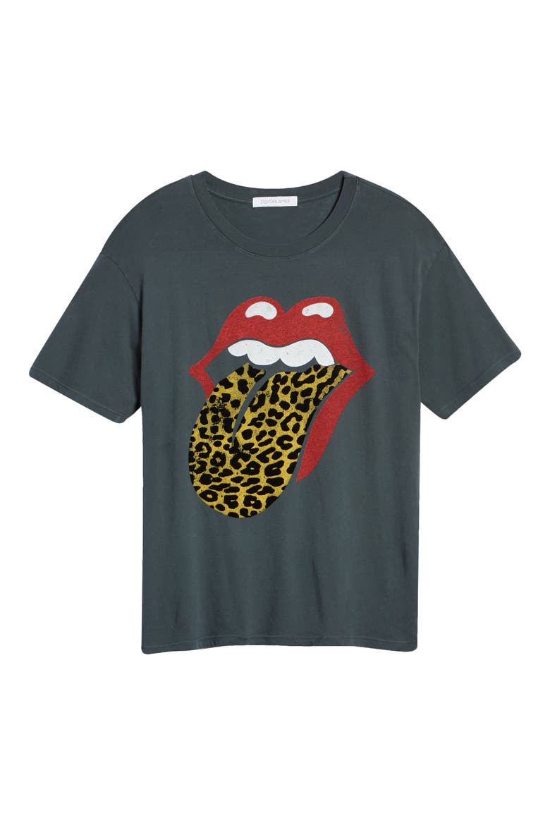 Leopard Tongue Tour Graphic Tee, Alternate, color, VINTAGE BLACK