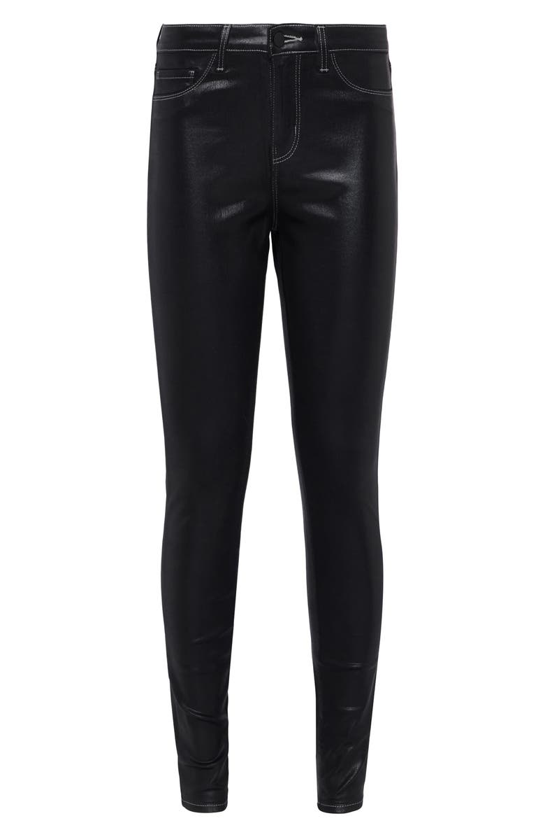 L'AGENCE Marguerite Topstitch Detail Coated Skinny Jeans, Alternate, color,