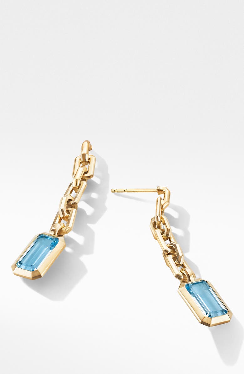 David Yurman Novella Chain Drop Earrings in 18K Yellow Gold, Alternate, color,