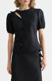 Scotch & Soda Puff Sleeve Textured Top
