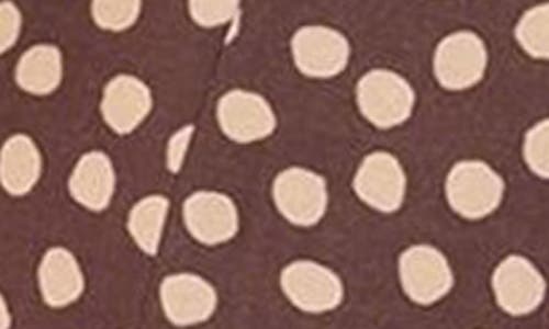 Friends Like These Polka Dot Fit & Flare Midi Dress In Brown