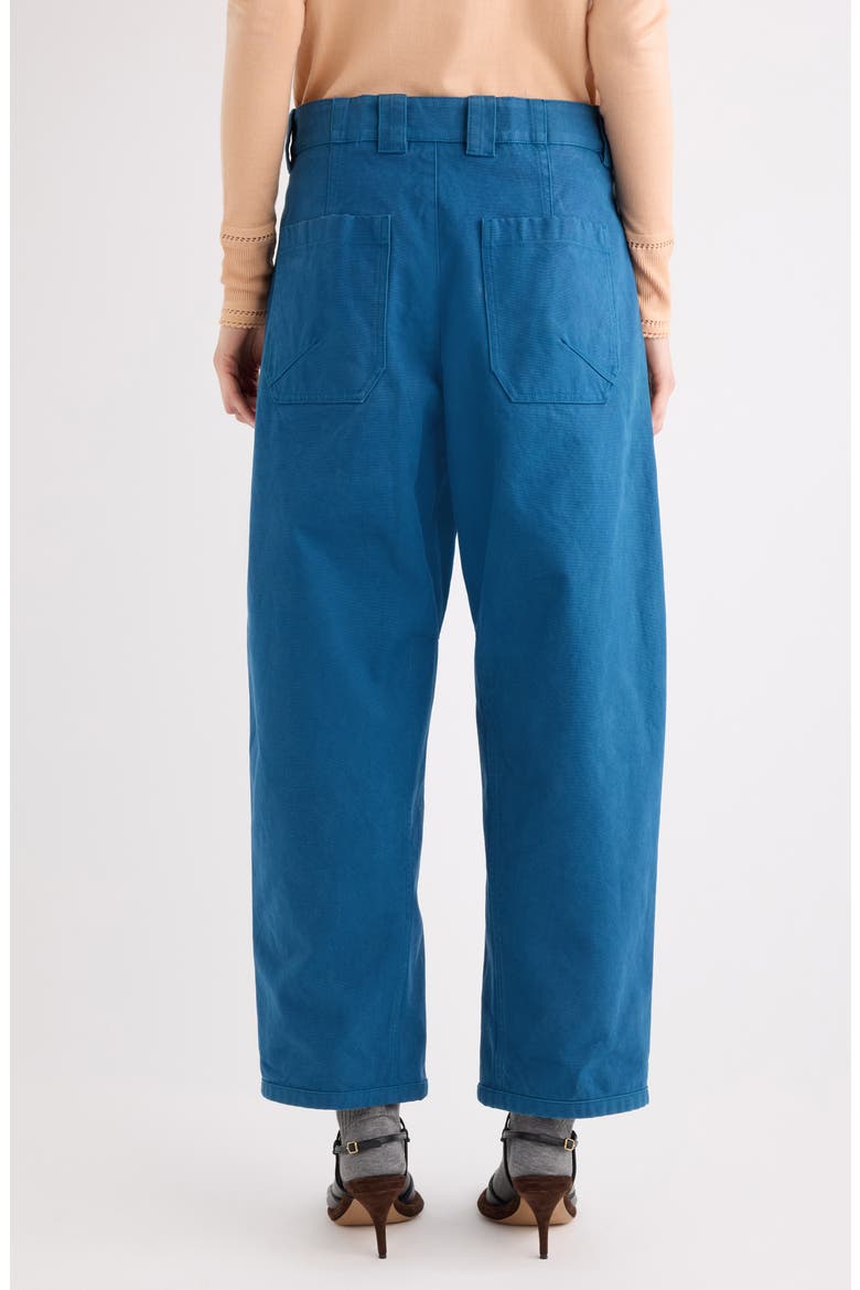 Oragnic Cotton Canvas Crop Pants, Alternate, color, OPAL BLUE