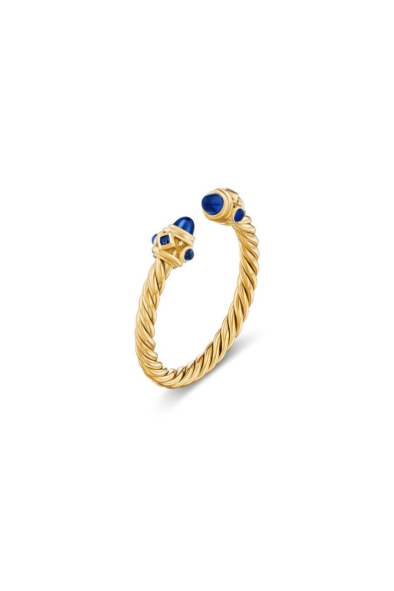 Renaissance Full Pavé Ring in 18K Gold, Alternate, color, LIGHT BLUE SAPPHIRE