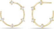 Zoë Chicco 14k Gold Diamond Front Hoop Earrings