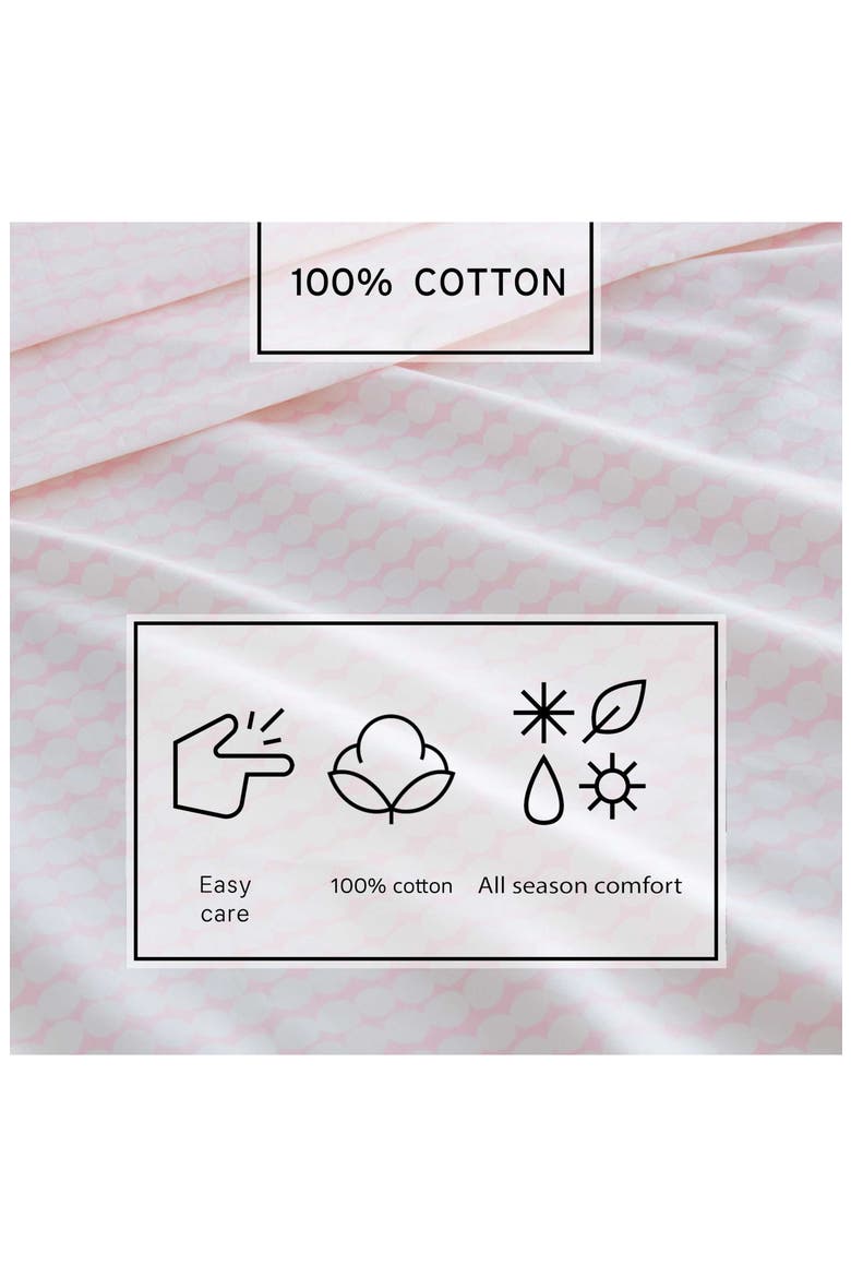 Pikku Rasymatto Cotton Percale Sheet Set, Alternate, color, LIGHT PINK