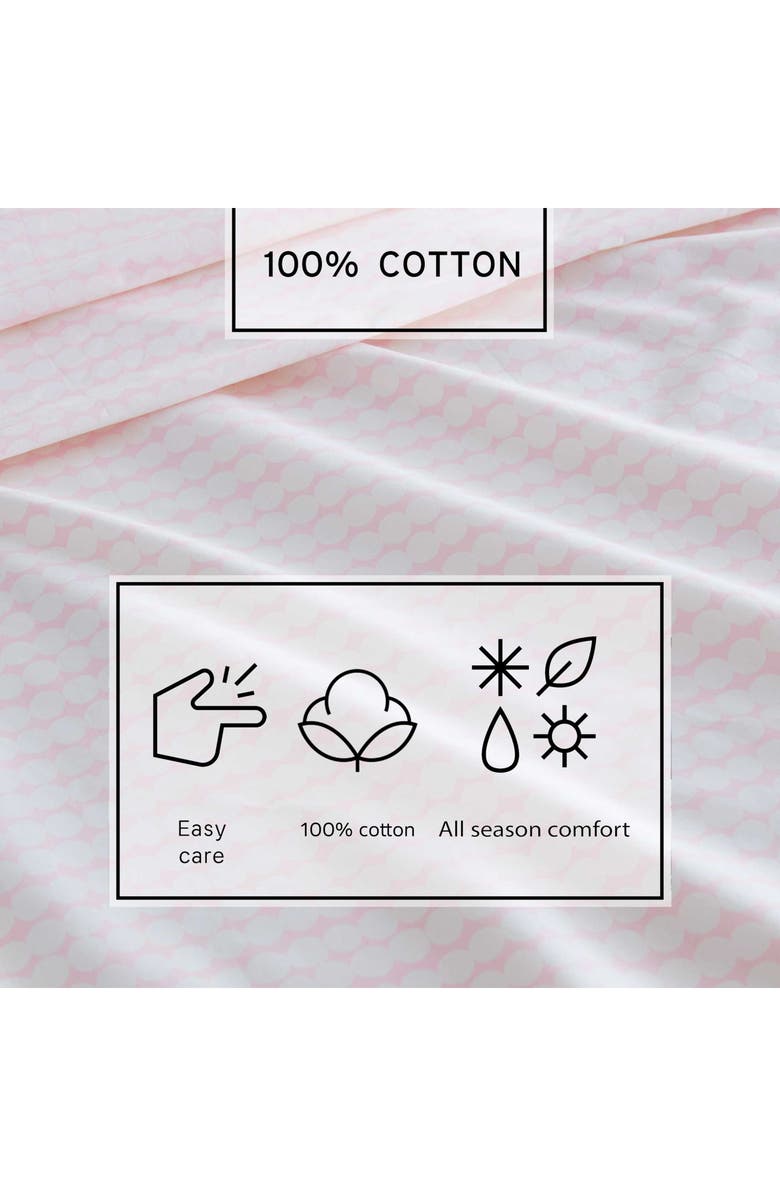 Marimekko Pikku Rasymatto Cotton Percale Sheet Set, Alternate, color, Light Pink