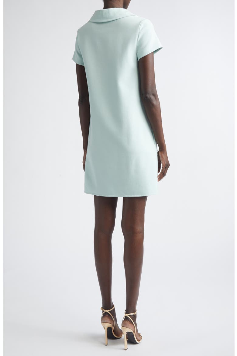 Embroidered Appliqué Stretch Wool Polo Dress, Alternate, color, SALTWATER