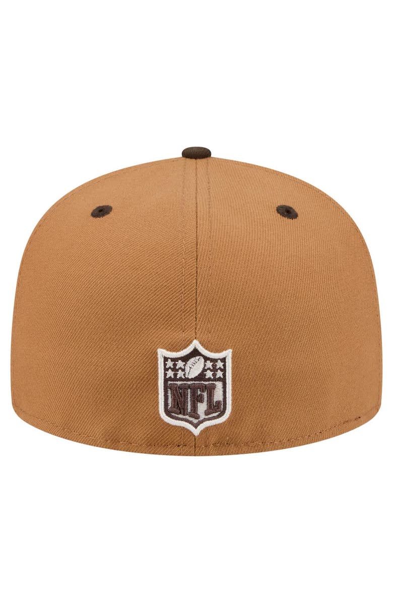New Era Men's New Era  Light Brown/Dark Brown Detroit Lions Two-Tone Walnut 59FIFTY Fitted Hat, Alternate, color, Light Brown