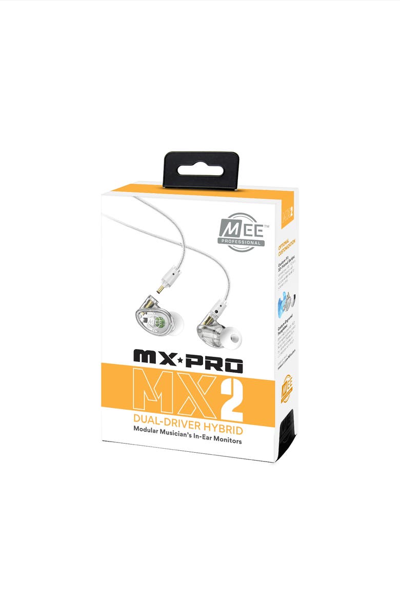 MEE audio MX2 PRO Dual Driver Musicians' In-Ear Monitors, Alternate, color, Clear