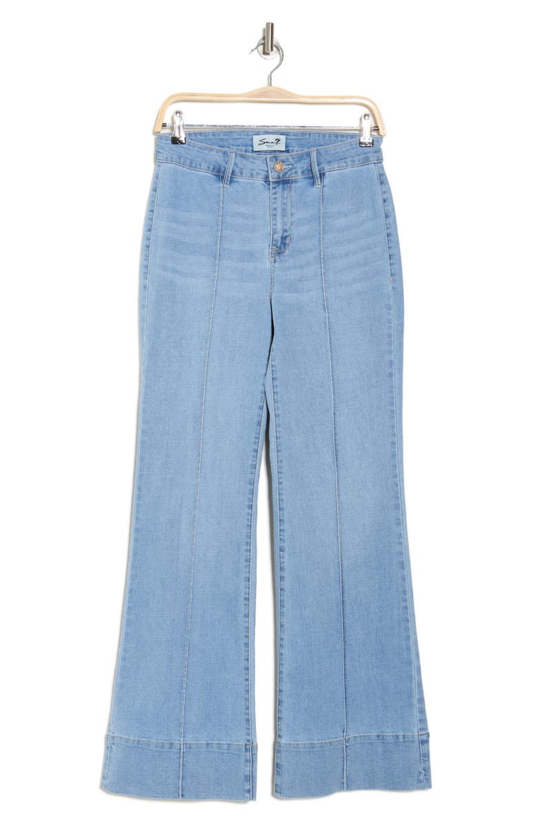 Seven7 Pintuck Wide Leg Jeans, Alternate, color, Martinique