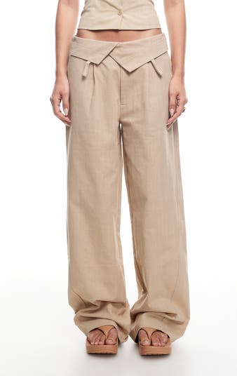 Slouched Tie Up Jeans