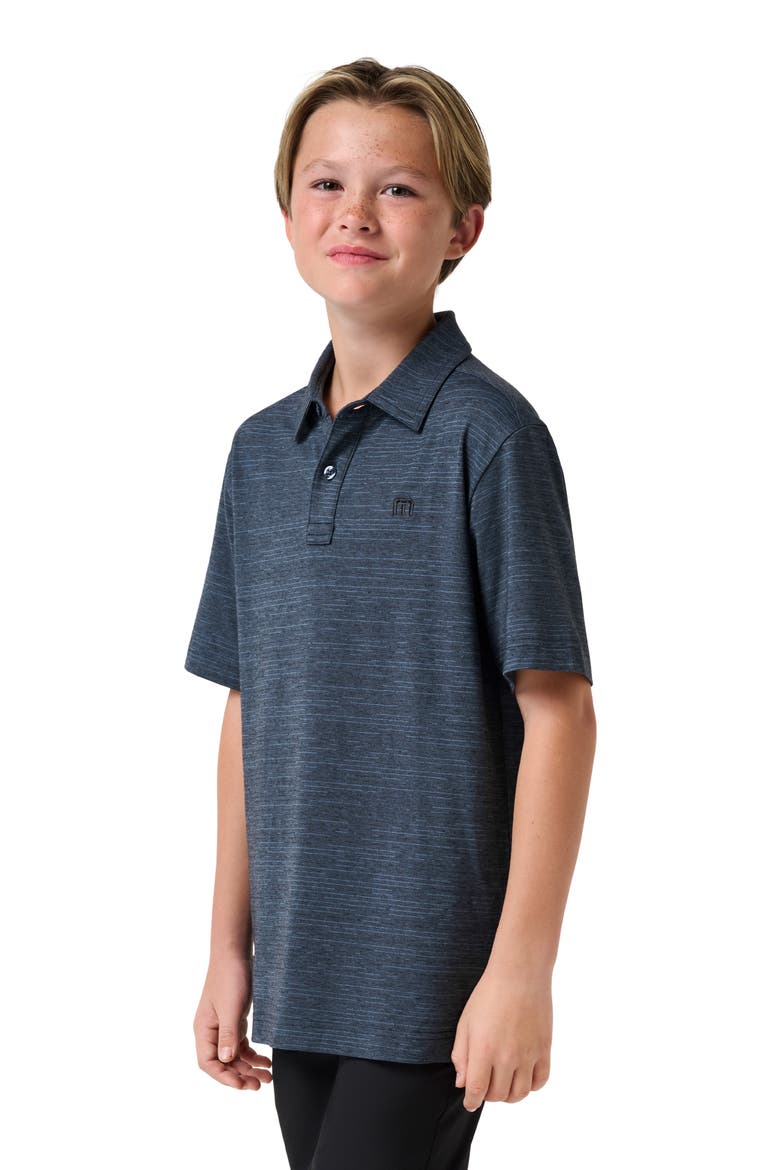 Kids' Y The Heater Polo, Alternate, color, VINTAGE INDIGO/ BLACK