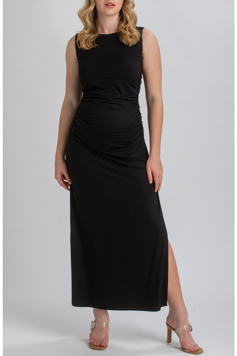 Body-Con Maternity Dress, Main, color, BLACK