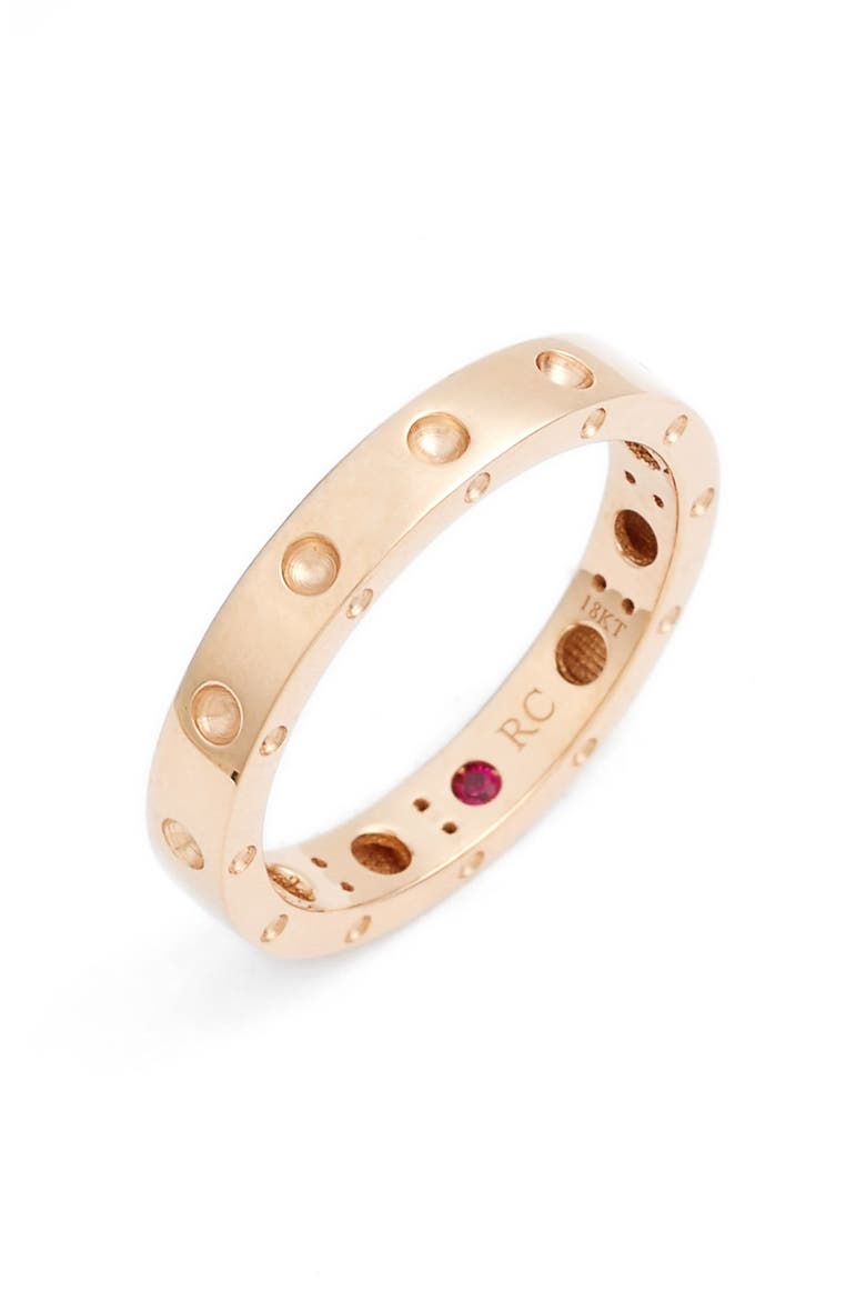 'Symphony - Pois Moi' Ruby Band Ring, Main, color, ROSE GOLD