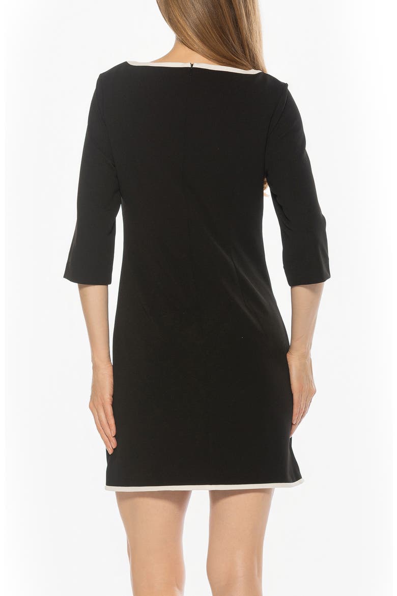 River Contrast Minidress, Alternate, color, BLACK