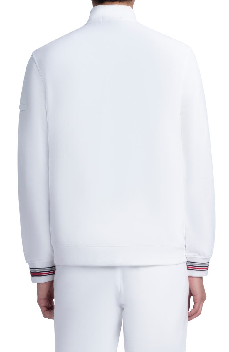 Bugatchi Comfort Cotton Quarter Zip Pullover, Alternate, color, White