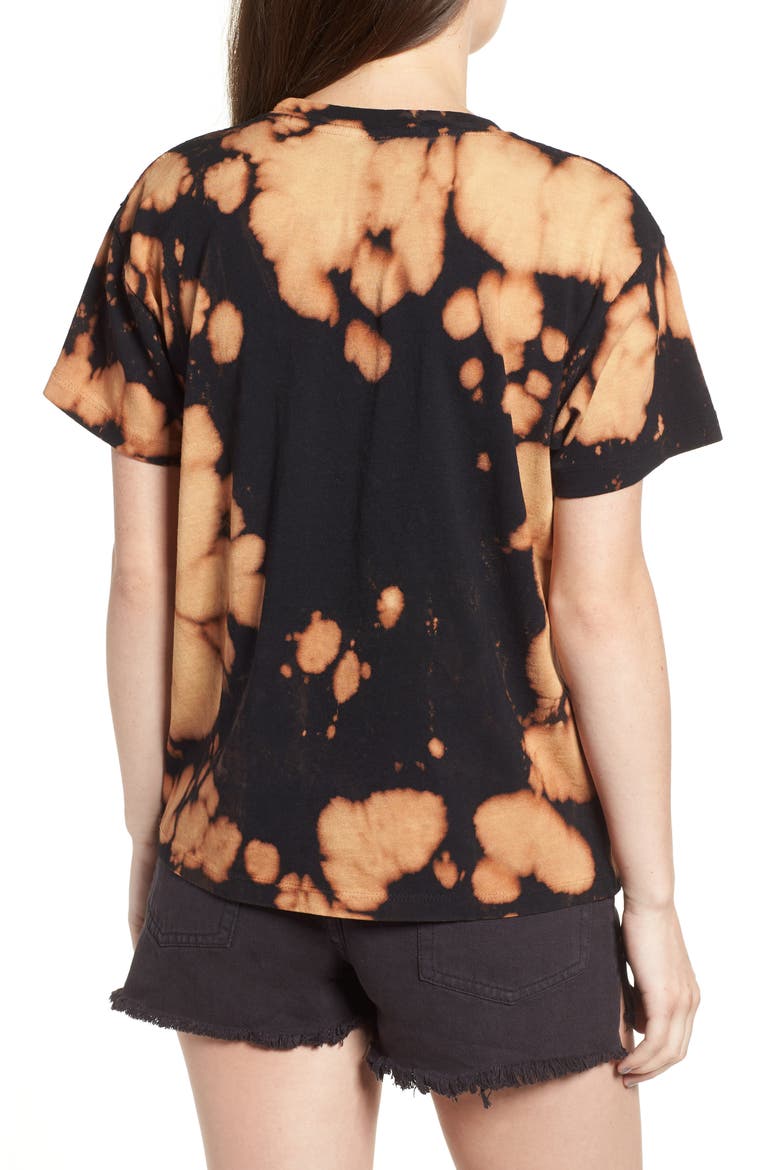 Novel Tie Dye Tee, Alternate, color, BLACK BLEACH