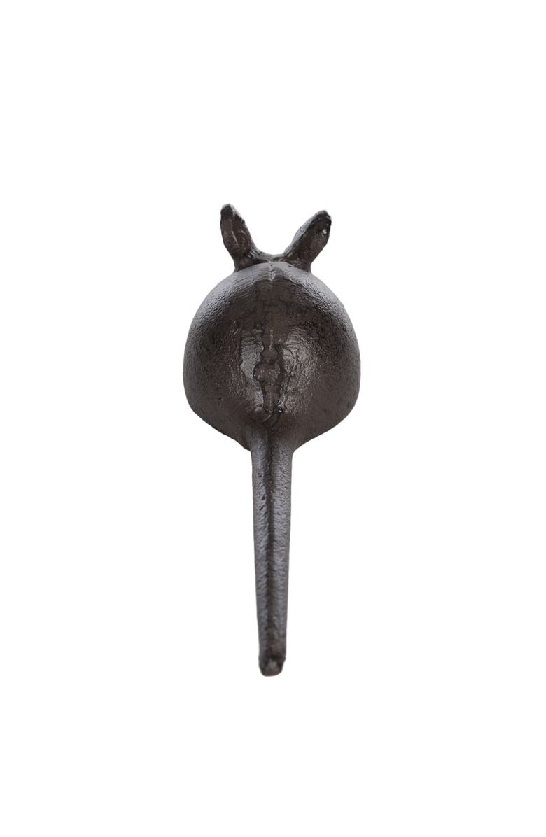 Transpac Iron Barn Mouse Door Stopper Metallic for Spring Home Decor, Alternate, color, Brown