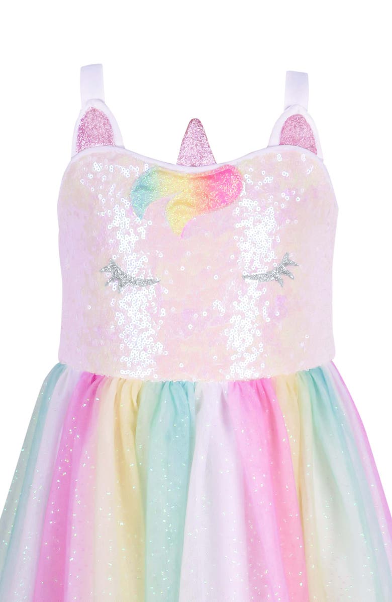 Zunie Kids' Unicorn Sequin Tutu Dress, Alternate, color, 