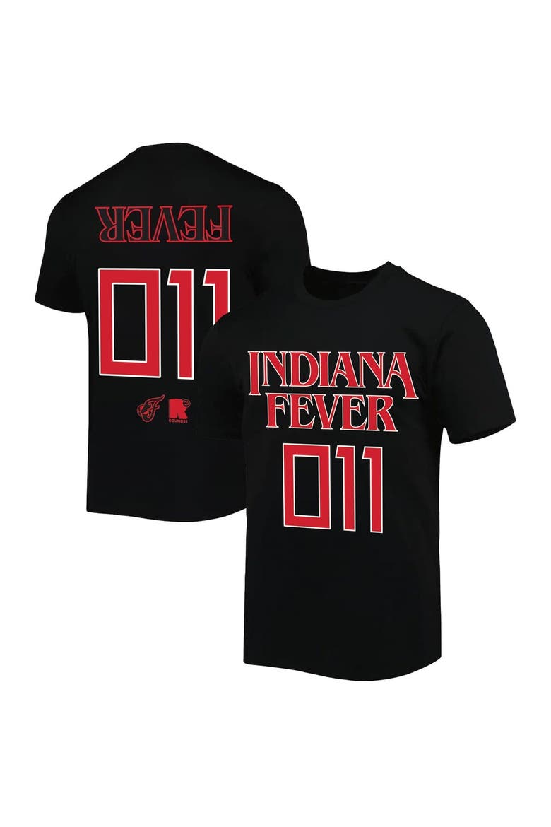 Unisex round21 Black Indiana Fever Stranger Things Premium Relaxed T-Shirt, Main, color, Black