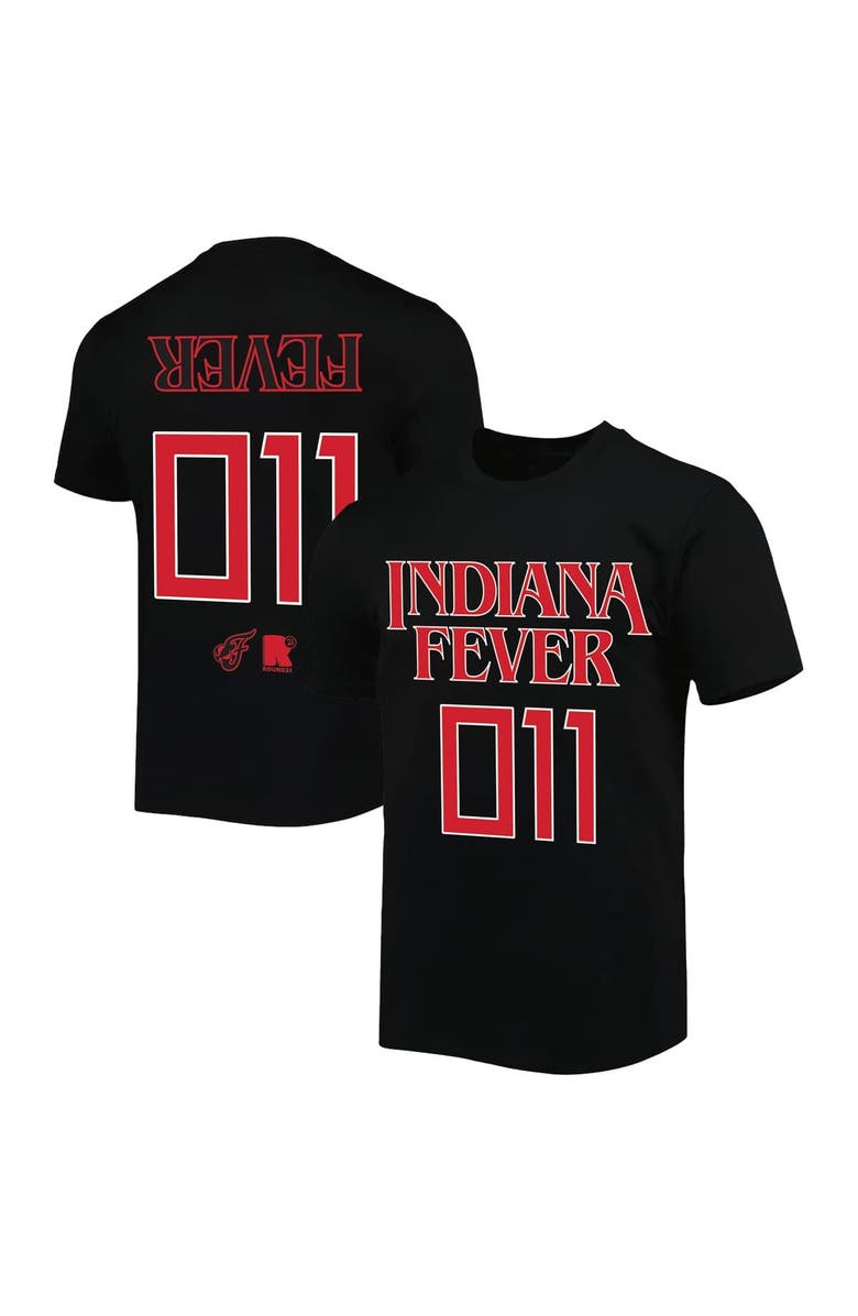 round21 Unisex round21 Black Indiana Fever Stranger Things Premium Relaxed T-Shirt, Main, color, Black