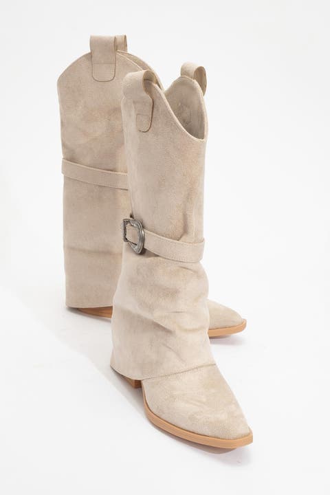 Okus Buckle Block Heel Boot