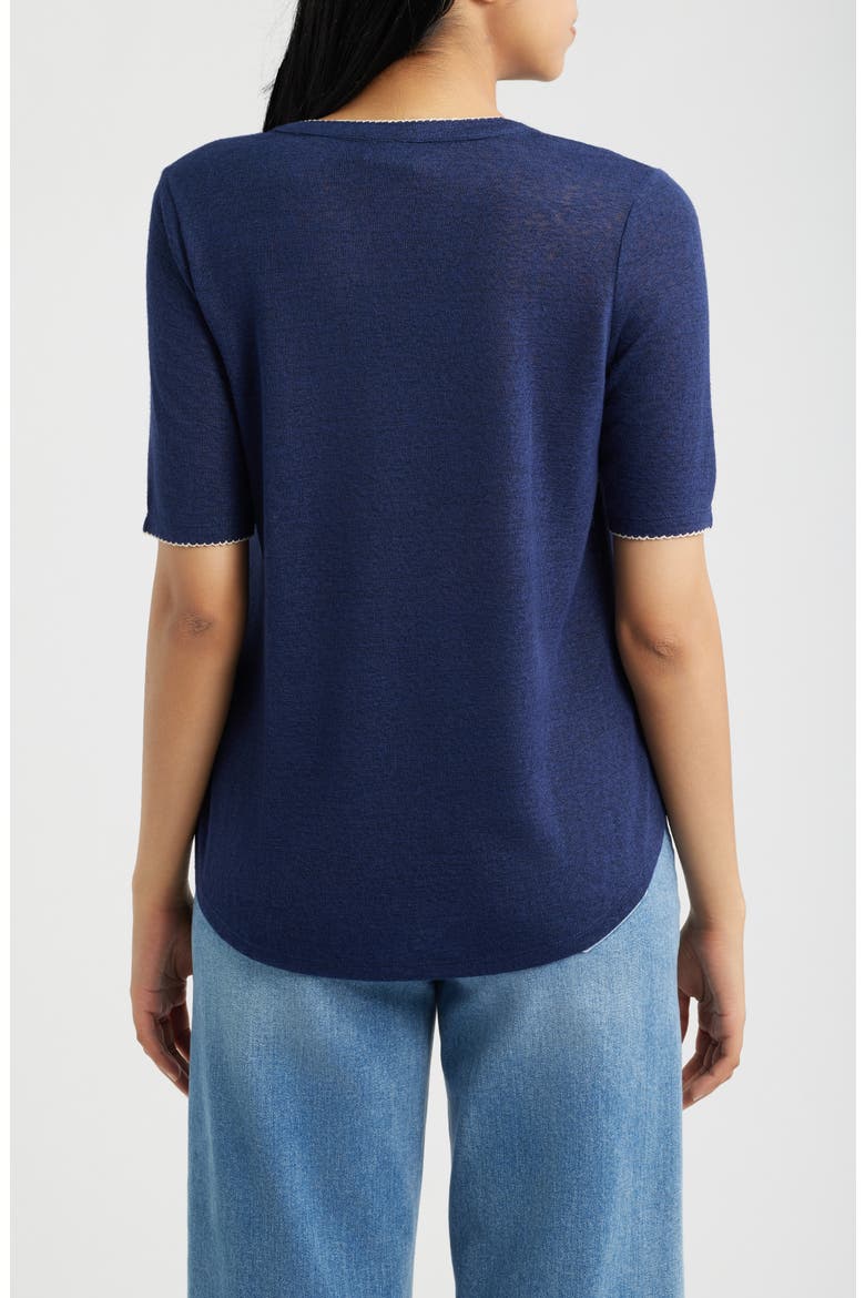 Edge Stitch Polo, Alternate, color, NAVY/ WHITE