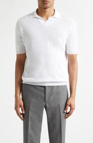 Thom Sweeney Skipper Linen & Cotton Polo
