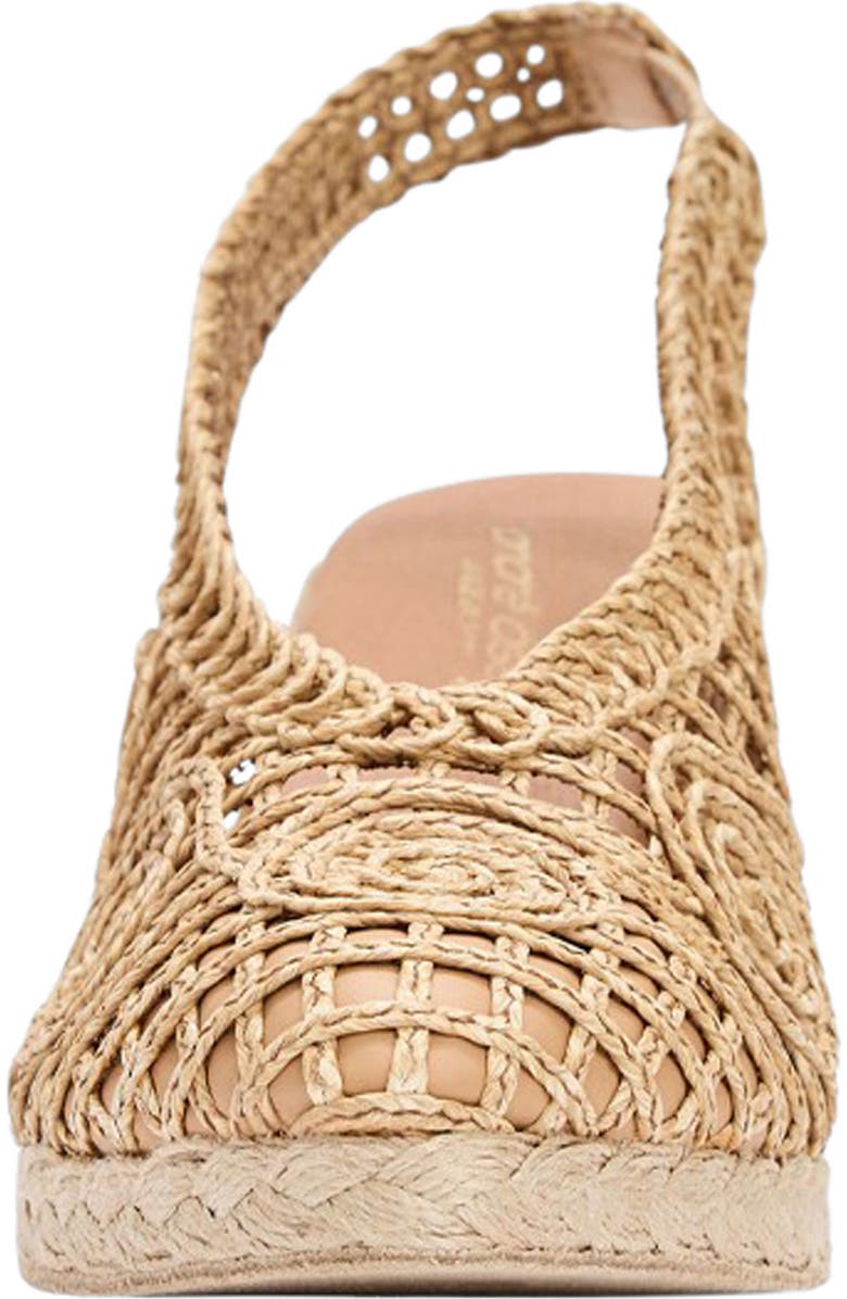 André Assous Pamala Slingback Wedge Pump, Alternate, color, Natural Raffia