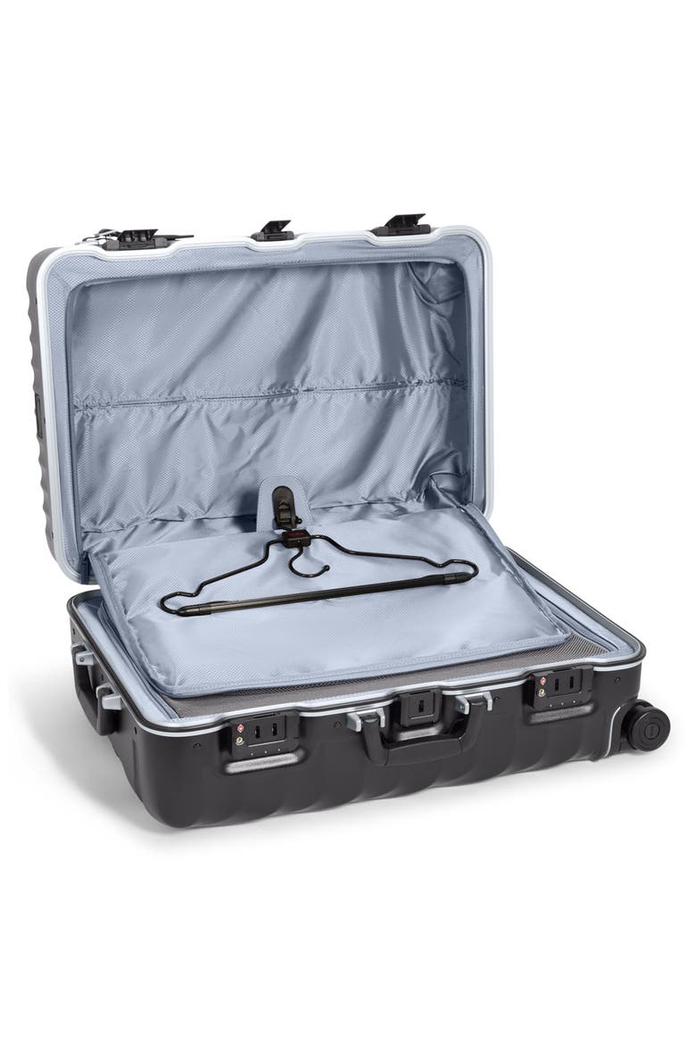 19 Degree Frame Medium Expandable Checked Luggage, Alternate, color, BLACK TEXTURE
