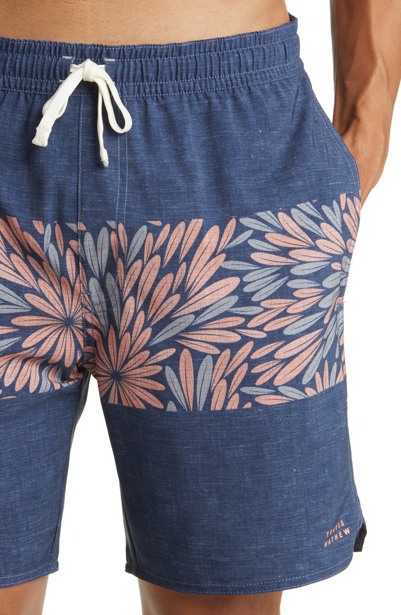 TravisMathew Merion Swim Trunks, Alternate, color, Heather Dress Blues