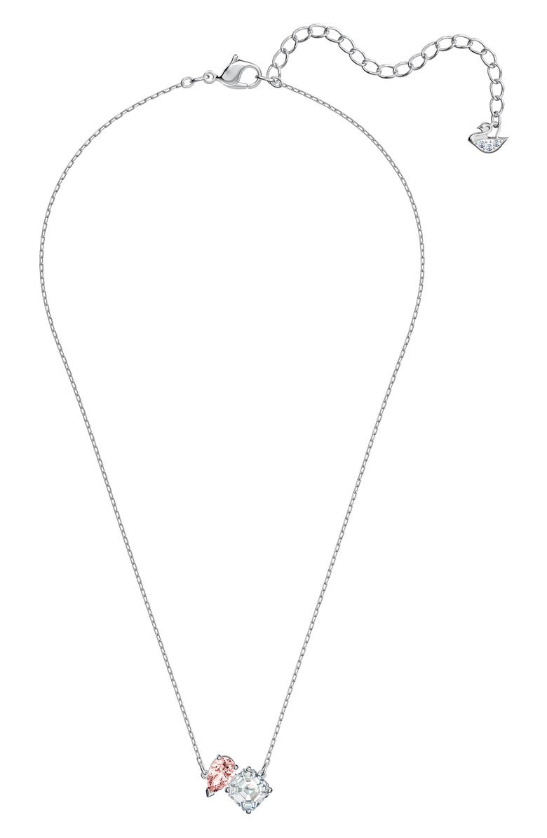 Swarovski Mesmera Crystal Hearts Pendant Necklace, Main, color, 