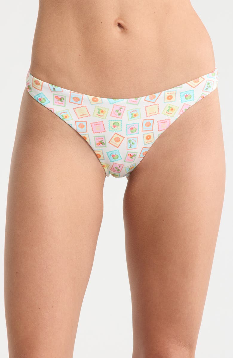 Dippin Daisys Rosette Bikini Bottoms, Main, color, Collecting Stamps