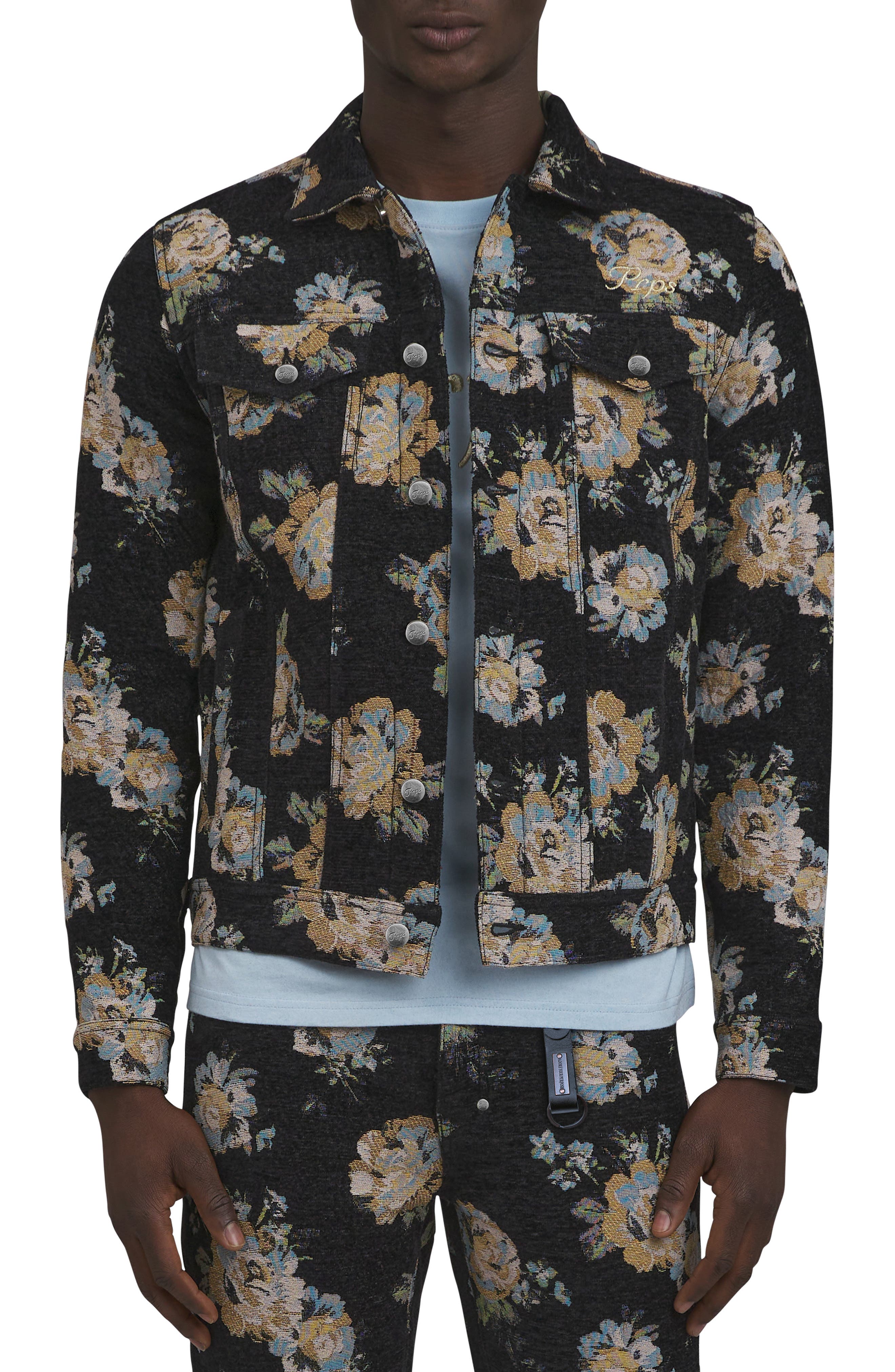 PRPS Prim Rose Jacquard Jacket in Black 