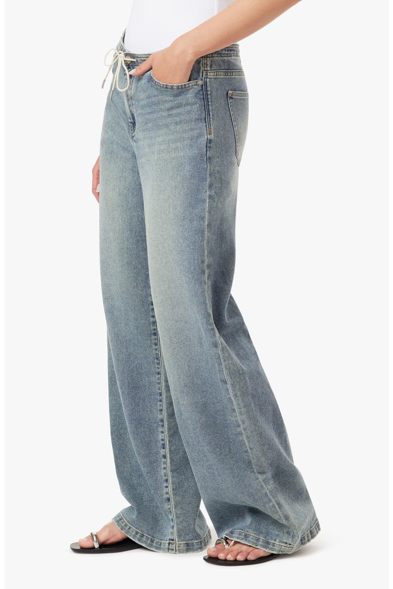Kira Drawstring Wide Leg Jeans, Alternate, color, DELMAR