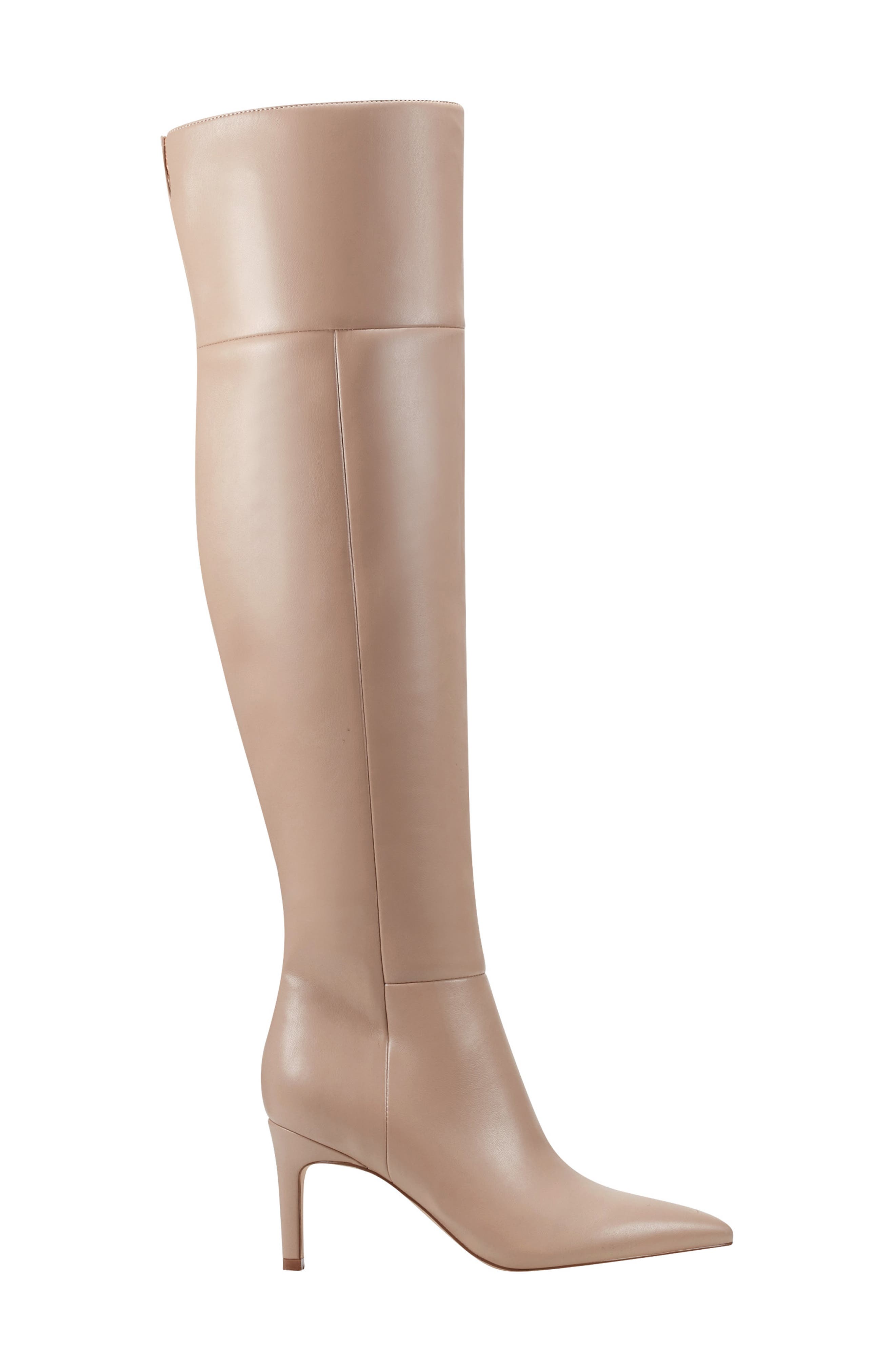 Marc Fisher LTD Genessa 2 Pointed Toe Over the Knee Boot, Alternate, color, Medium Natural